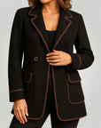 Blazer Femme Noir Élégant et Confortable 1 - Mode Lumière