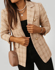 Blazer Femme à Carreaux Élégant et Confortable 2 - Mode Lumière