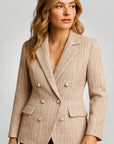 Blazer à Carreaux Ajusté Élégant 4 - Mode Lumière