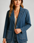 Blazer en Jean Ajusté Élégant 1 - Mode Lumière