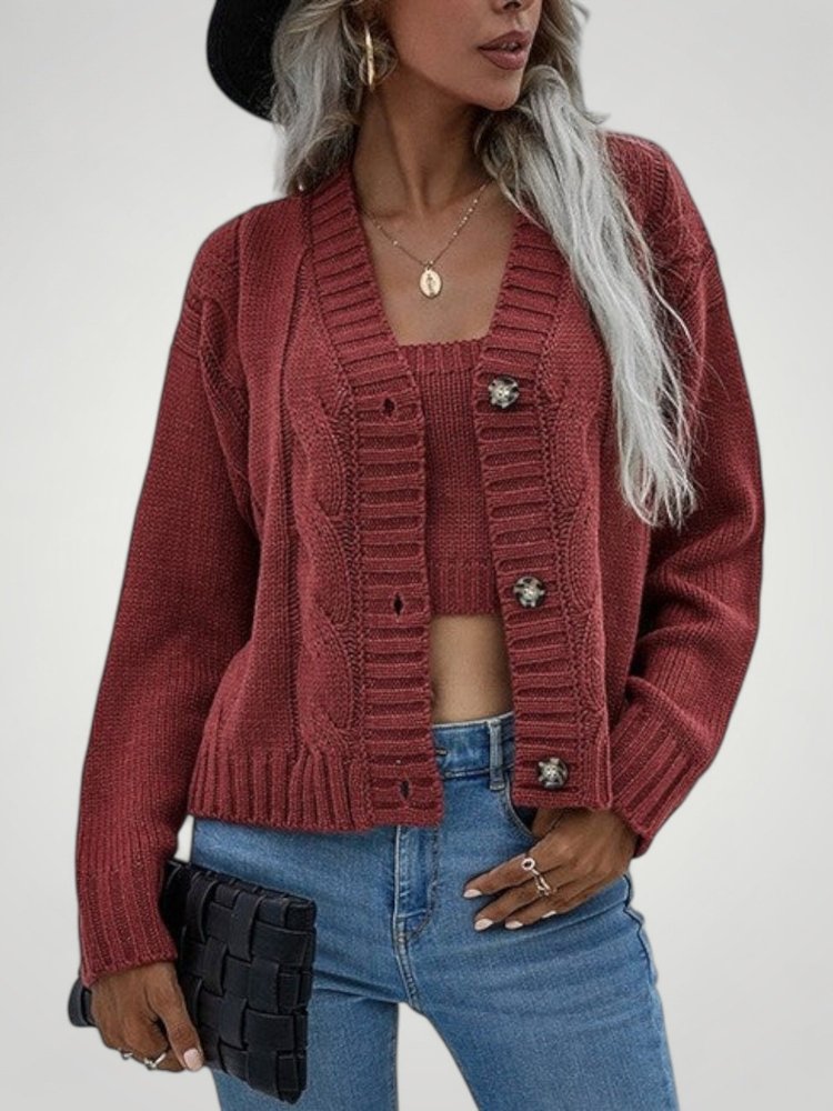 Cardigan Long à Col V Élégant et Confortable 5 - Mode Lumière