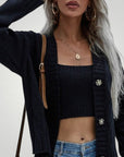 Cardigan Long à Col V Élégant et Confortable 7 - Mode Lumière