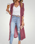 Cardigan Long en Velours Élégant et Confortable 7 - Mode Lumière