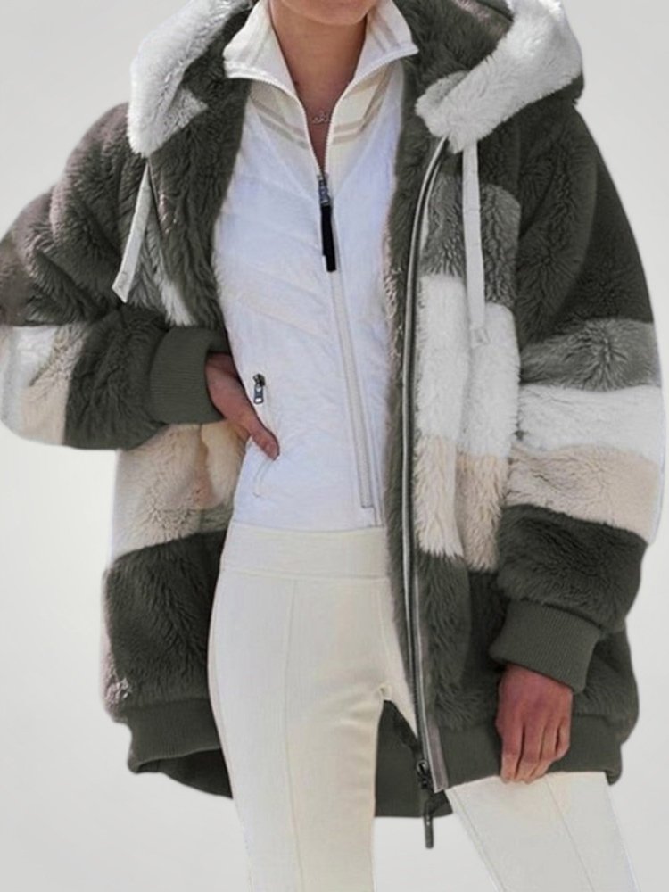 Cardigan Rayé Élégant avec Capuche Douce 7 - Mode Lumière