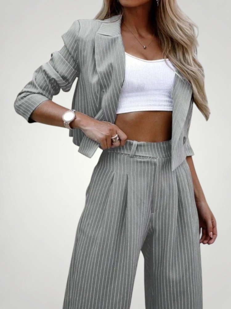 Ensemble Blazer et Pantalon Femme Élégant