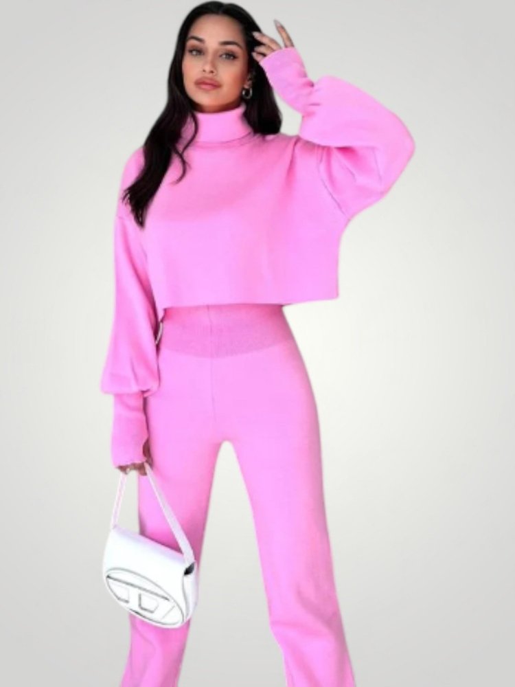 Ensemble à Col Roulé et Pantalon Femme Confortable
