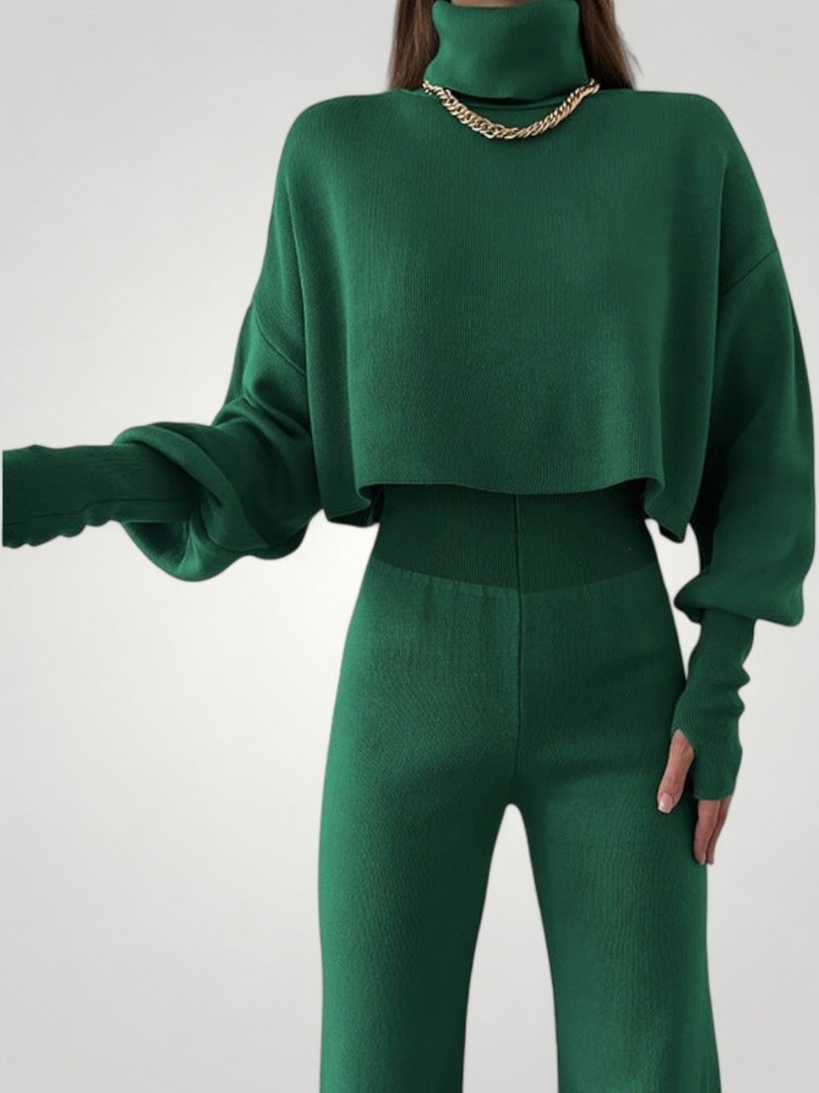 Ensemble à Col Roulé et Pantalon Femme Confortable