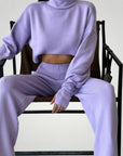 Ensemble à Col Roulé et Pantalon Femme Confortable
