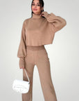 Ensemble à Col Roulé et Pantalon Femme Confortable