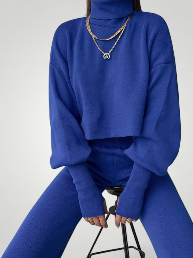 Ensemble à Col Roulé et Pantalon Femme Confortable