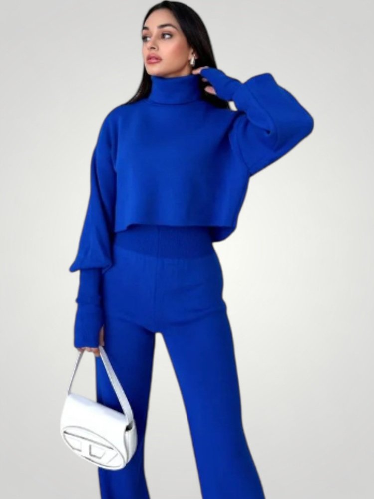 Ensemble à Col Roulé et Pantalon Femme Confortable