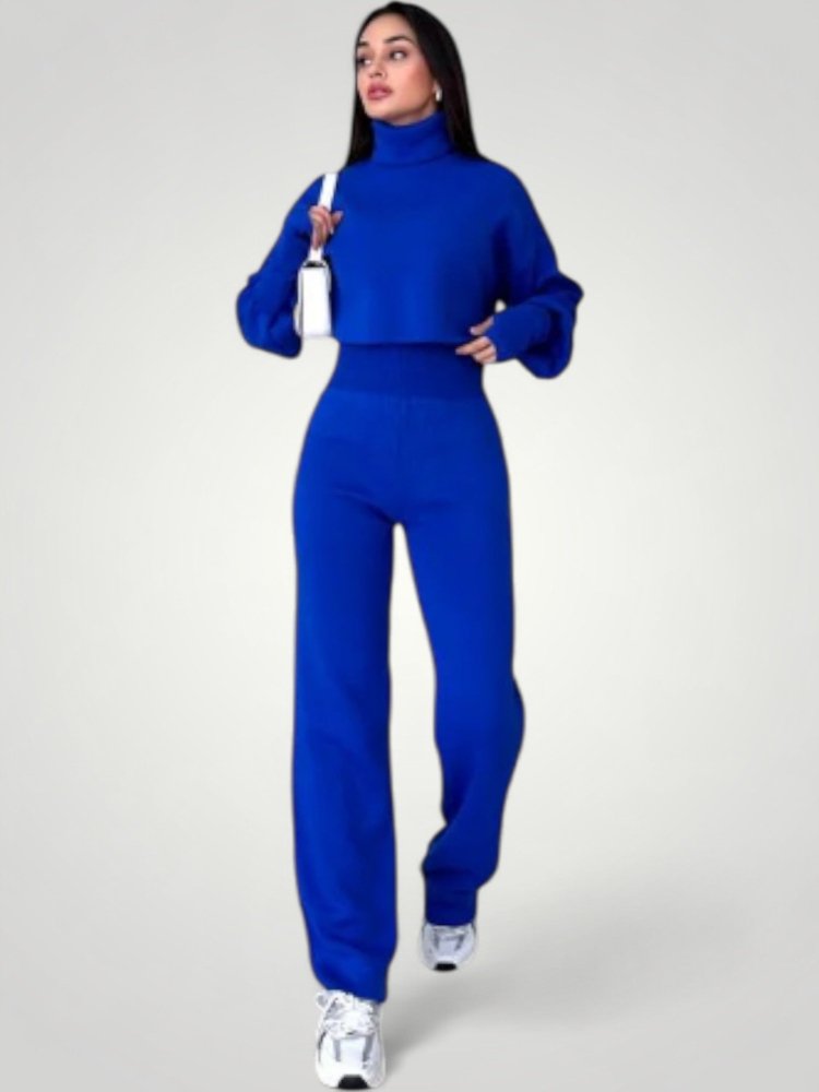 Ensemble à Col Roulé et Pantalon Femme Confortable