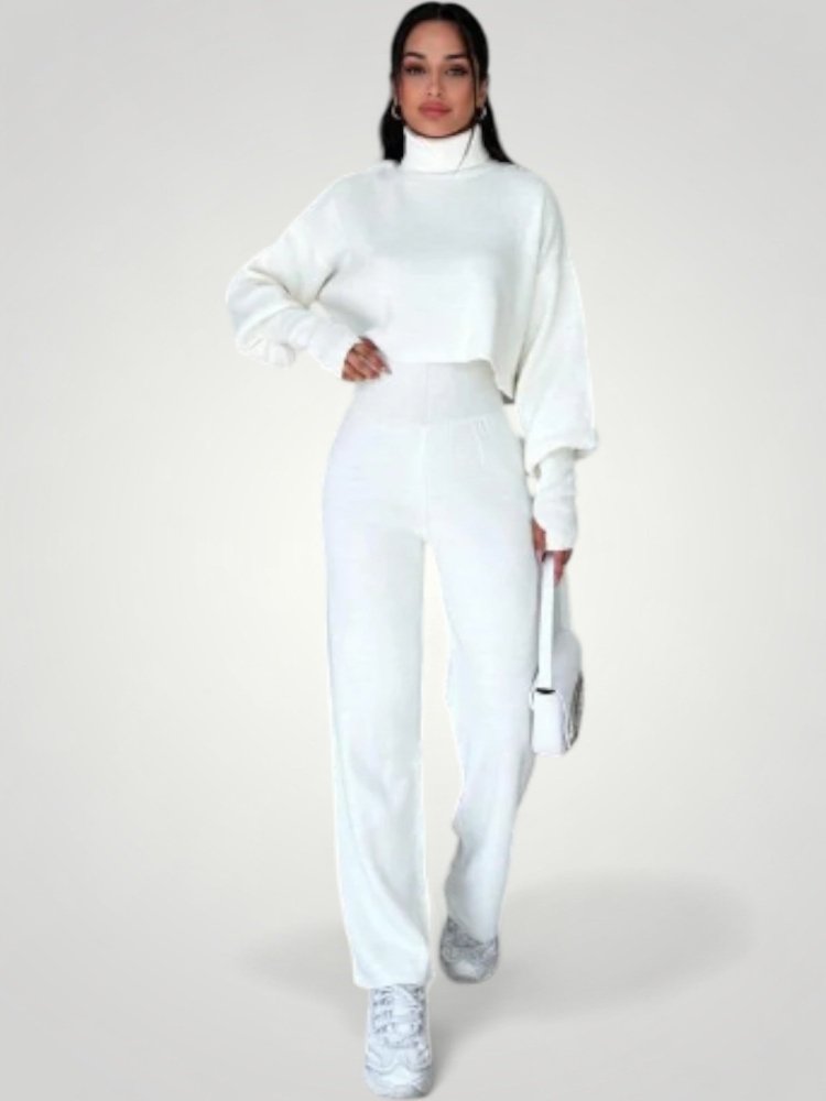 Ensemble à Col Roulé et Pantalon Femme Confortable