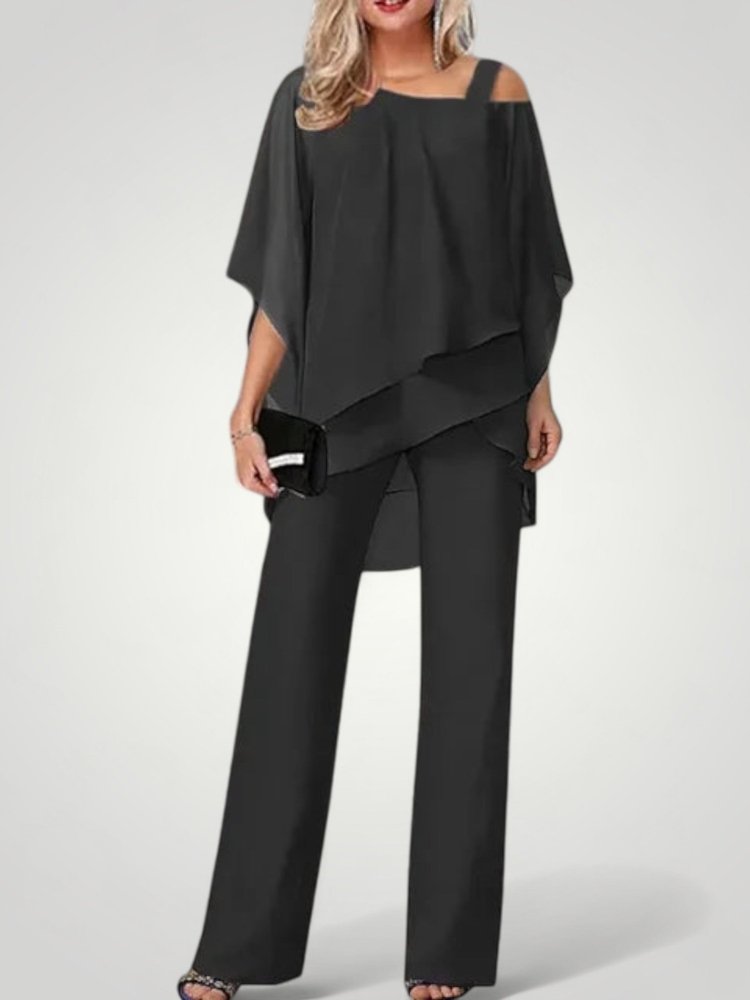 Ensemble Femme Chic à Épaules Dénudées Élégant