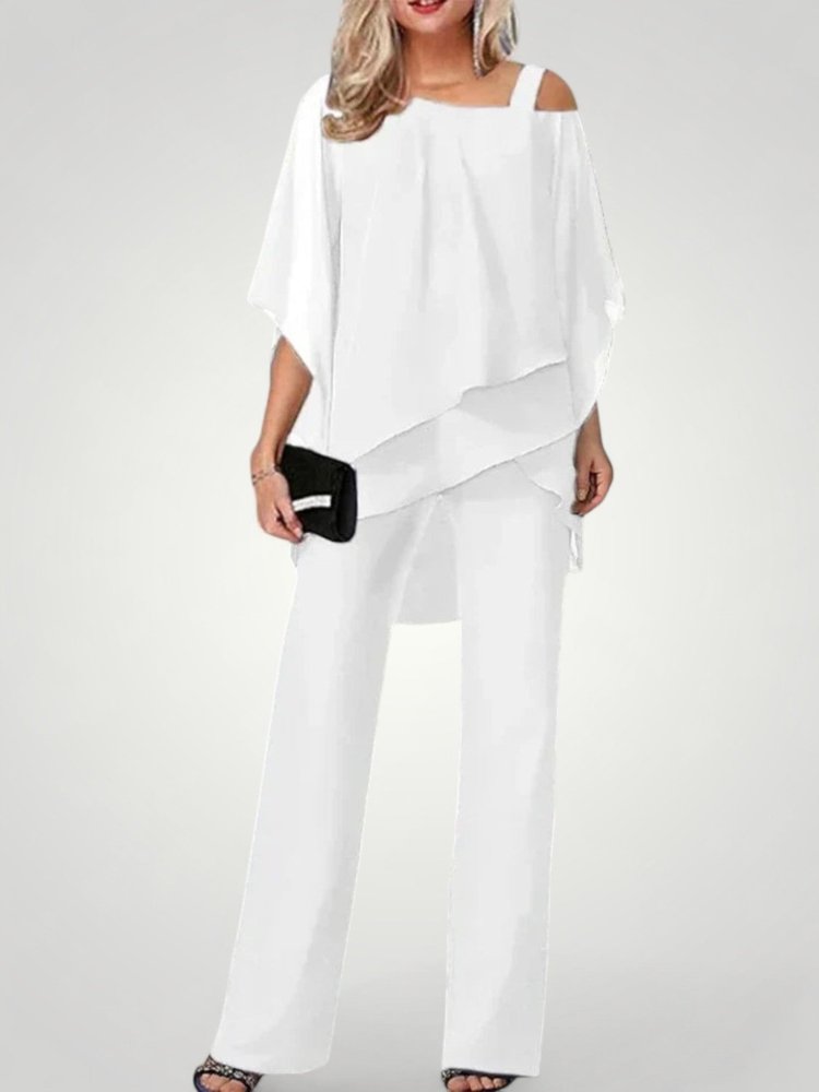 Ensemble Femme Chic à Épaules Dénudées Élégant