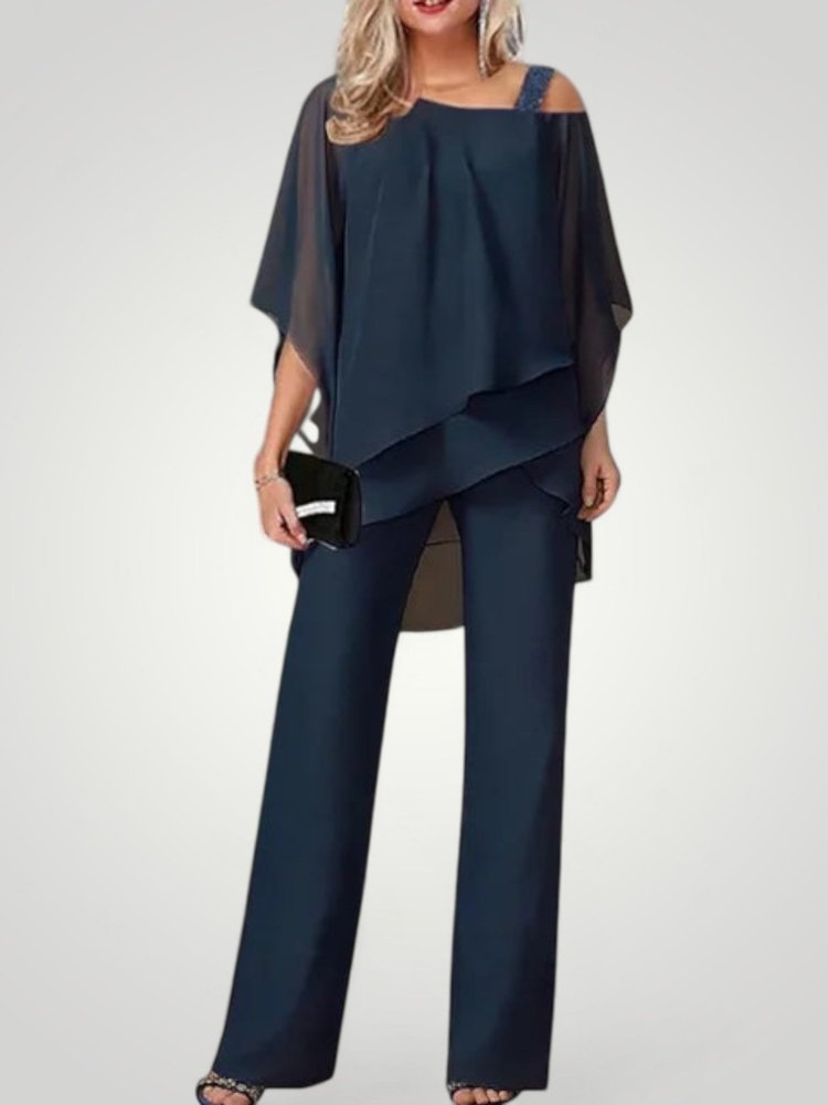 Ensemble Femme Chic à Épaules Dénudées Élégant