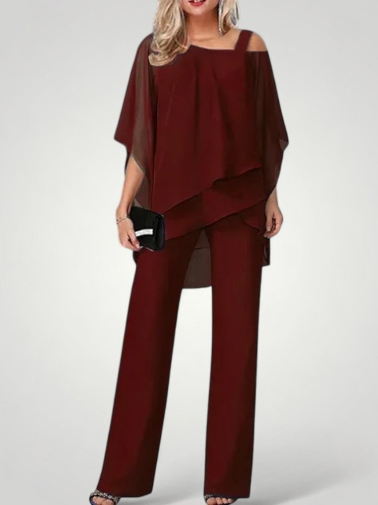 Ensemble Femme Chic à Épaules Dénudées Élégant