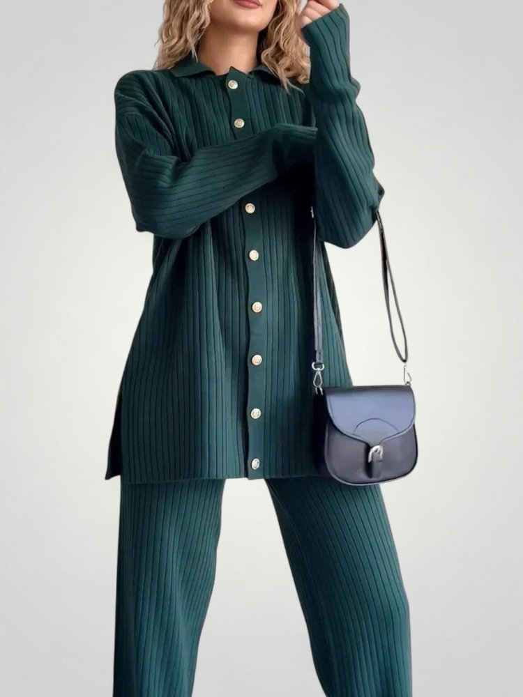 Ensemble Femme Élégant en Tricot Doux