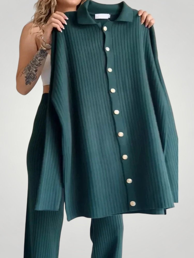 Ensemble Femme Élégant en Tricot Doux