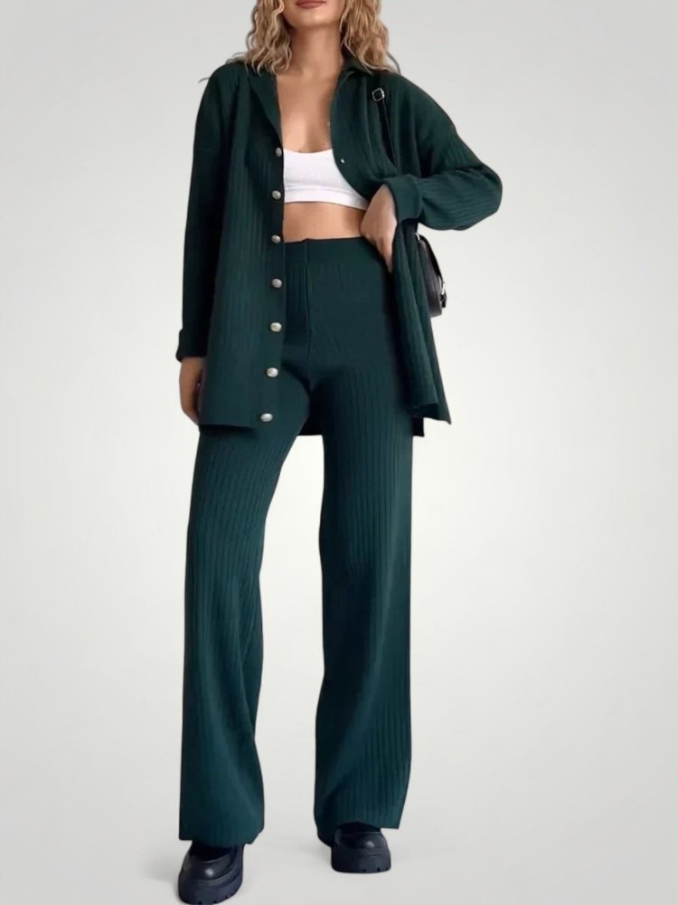 Ensemble Femme Élégant en Tricot Doux