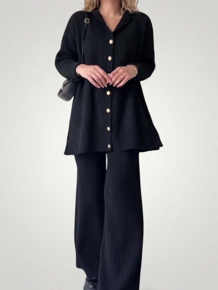 Ensemble Femme Élégant en Tricot Doux
