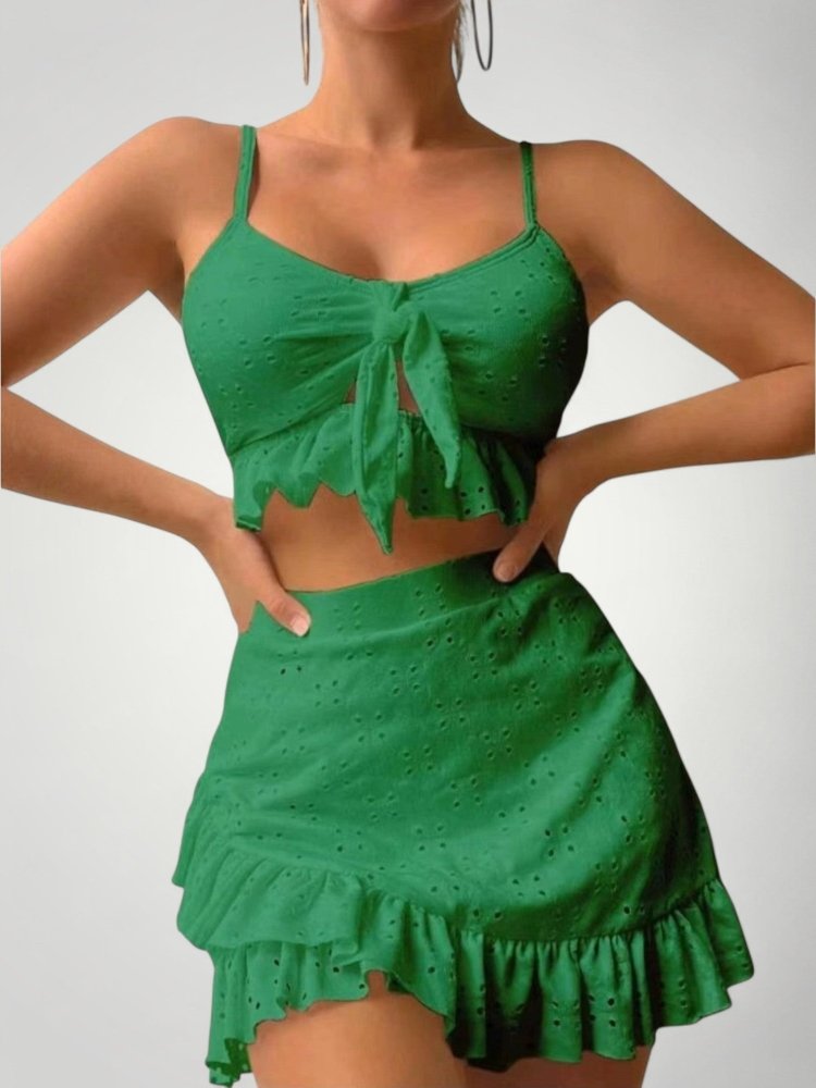 Ensemble de Maillot de Bain Élégant à Volants 2 - Mode Lumière