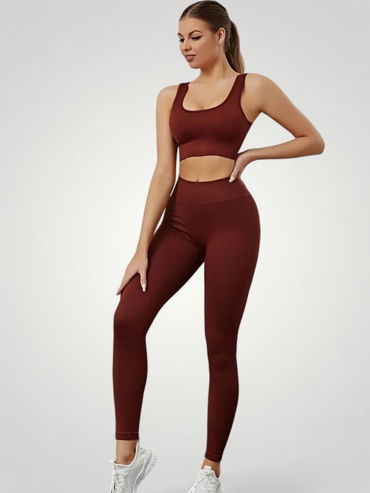 Ensemble Yoga Femme Élégant avec Soutien-Gorge Sport