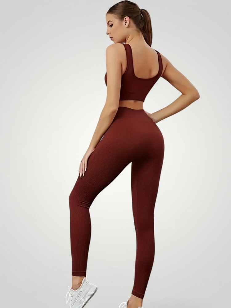 Ensemble Yoga Femme Élégant avec Soutien-Gorge Sport
