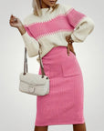 Jupe et Pull Femme en Tricot Doux Élégants