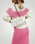 Jupe et Pull Femme en Tricot Doux Élégants