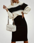 Jupe et Pull Femme en Tricot Doux Élégants