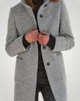Manteau Long Élégant en Laine Mélangée 1 - Mode Lumière