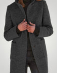 Manteau Long Élégant en Laine Mélangée 2 - Mode Lumière