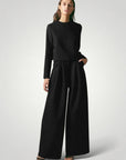 Ensemble Femme Élégant et Confortable avec Pantalon Large et Chemisier 3 - Mode Lumière