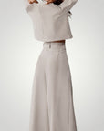 Ensemble Femme Élégant et Confortable avec Pantalon Large et Chemisier 5 - Mode Lumière