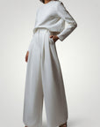 Ensemble Femme Élégant et Confortable avec Pantalon Large et Chemisier 10 - Mode Lumière