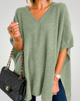 Poncho Oversize à Col V Chic et Confortable 8 - Mode Lumière