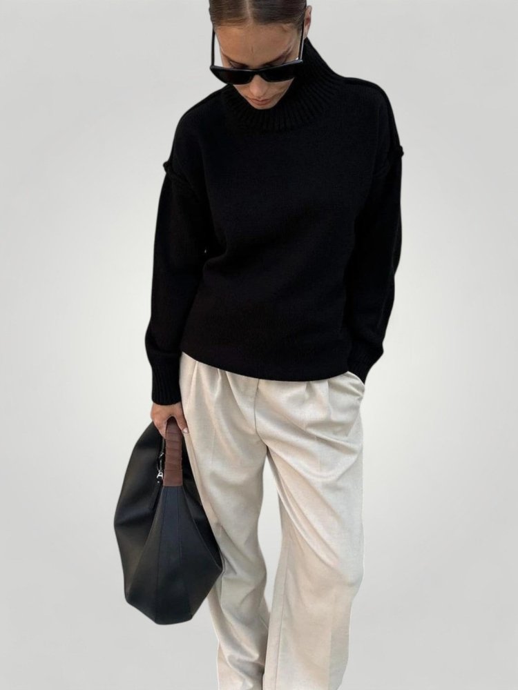 Pull Ample au Col Roulé Confortable 8 - Mode Lumière