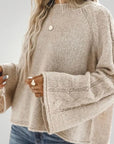 Pull Asymétrique Manches Évasées Élégant 2 - Mode Lumière