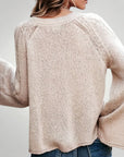 Pull Asymétrique Manches Évasées Élégant 4 - Mode Lumière