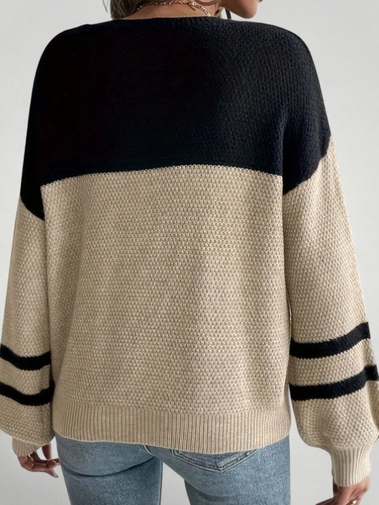 Pull Chic Décontracté avec Épaules Tombantes 3 - Mode Lumière