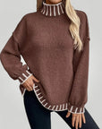 Pull Col Montant Élégant pour Femme 1 - Mode Lumière