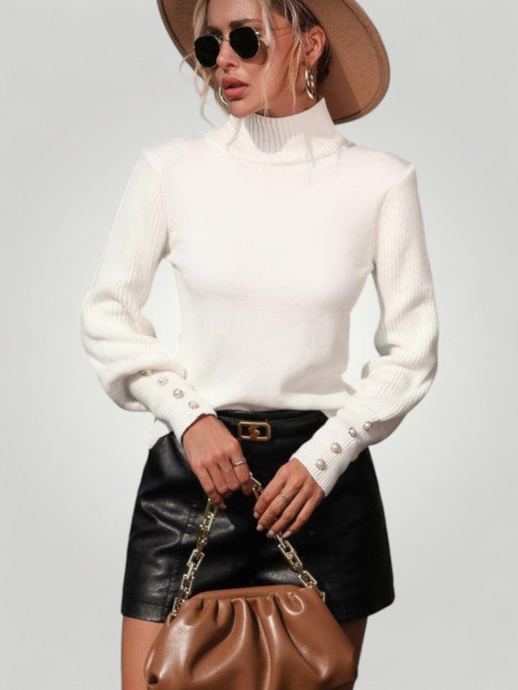 Pull Col Roulé Élégant au Style Chic 4 - Mode Lumière