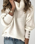 Pull à Col Roulé Élégant avec Détails Chics 1 - Mode Lumière