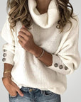 Pull à Col Roulé Élégant avec Détails Chics 3 - Mode Lumière