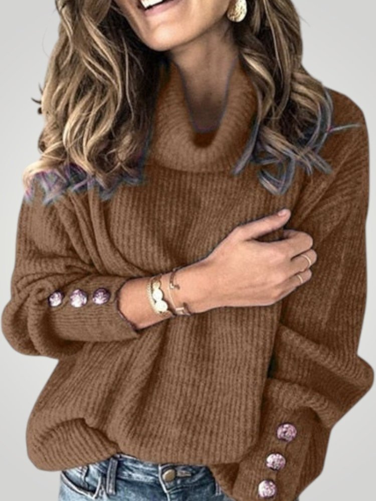 Pull à Col Roulé Élégant avec Détails Chics 9 - Mode Lumière