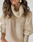 Pull à Col Roulé Élégant avec Détails Chics 6 - Mode Lumière