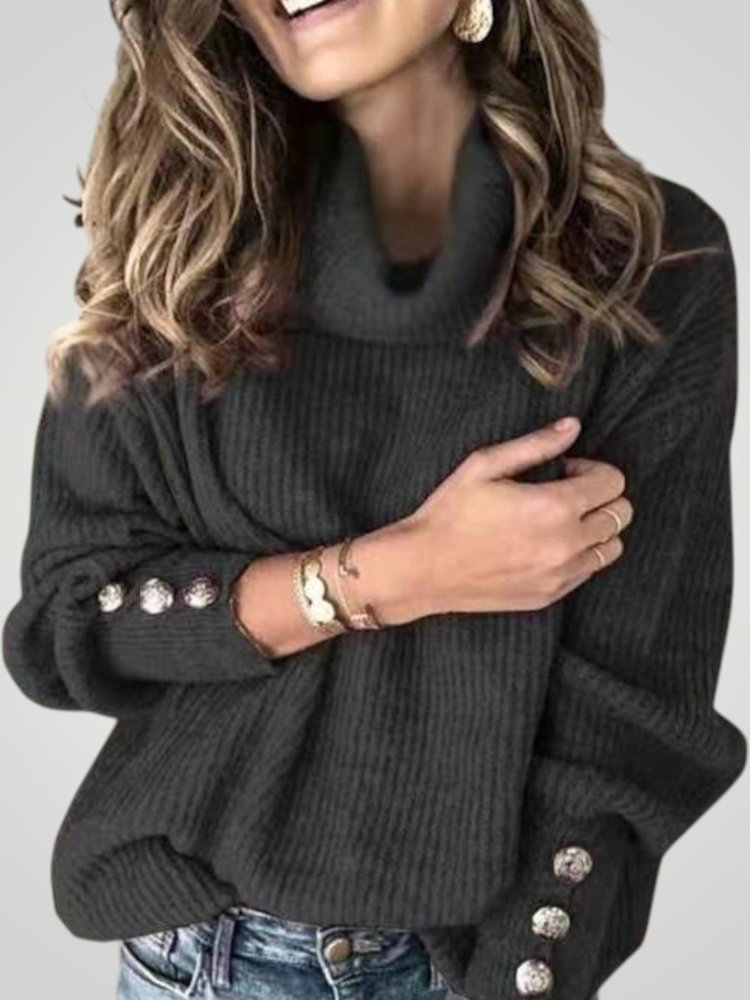 Pull à Col Roulé Élégant avec Détails Chics 8 - Mode Lumière