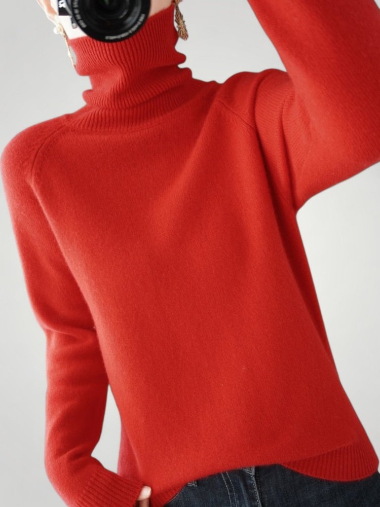 Pull Col Roulé en Cachemire Élégant 3 - Mode Lumière