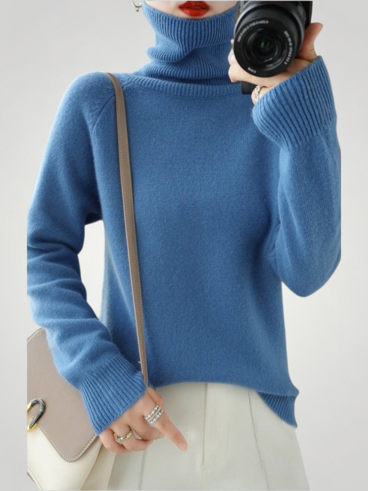 Pull Col Roulé en Cachemire Élégant 4 - Mode Lumière